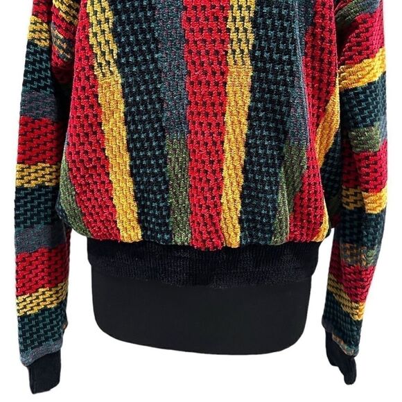 Vintage Tundra Canada Coogi Style 3D Knit Sweater Multicolor Cosby 90s Large - Picture 3 of 15